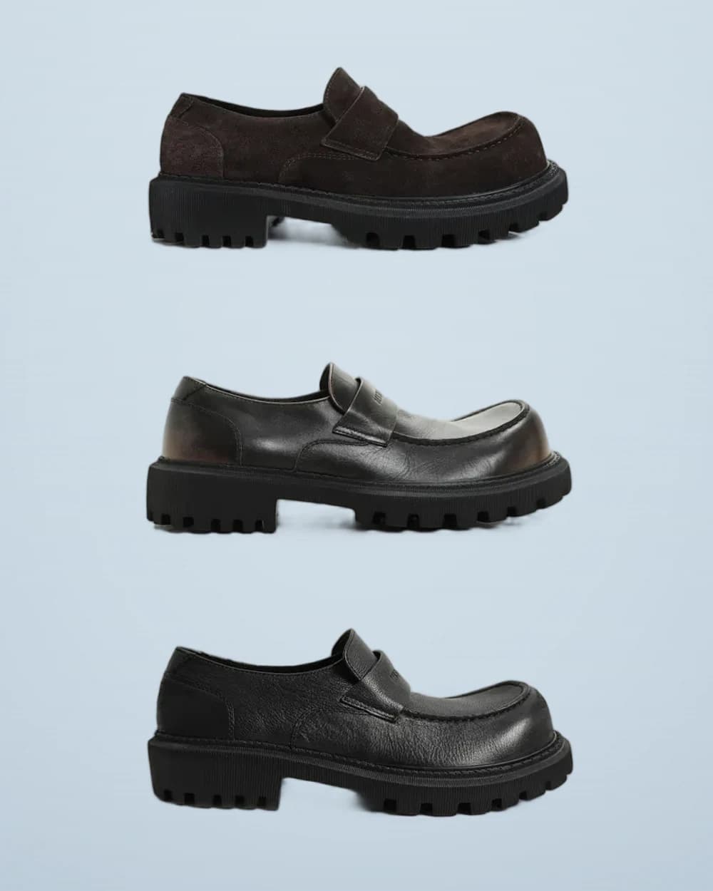 Lightweight +5cm Height-Increasing Leather Loafers