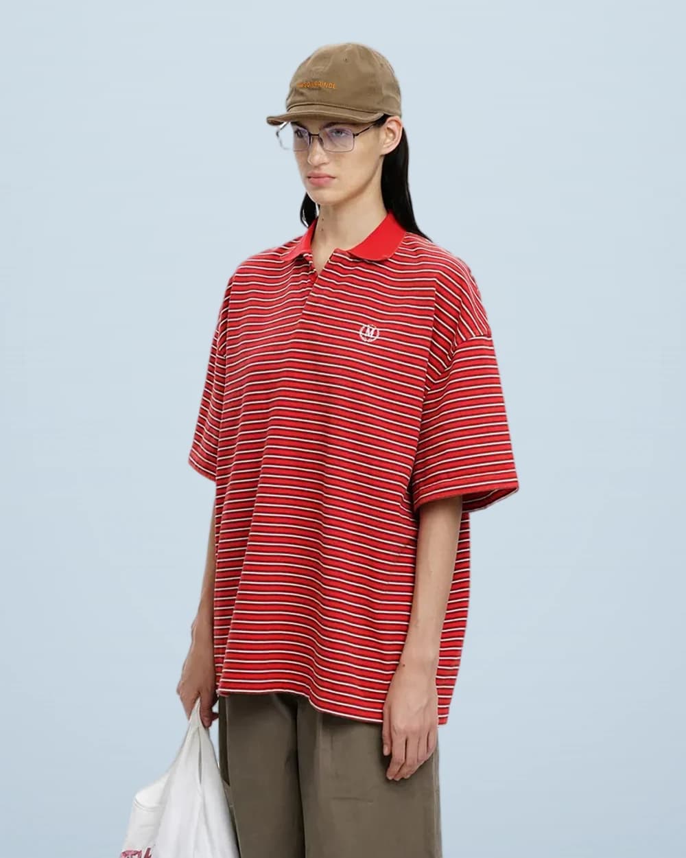 Collegiate Embroidered Striped Polo