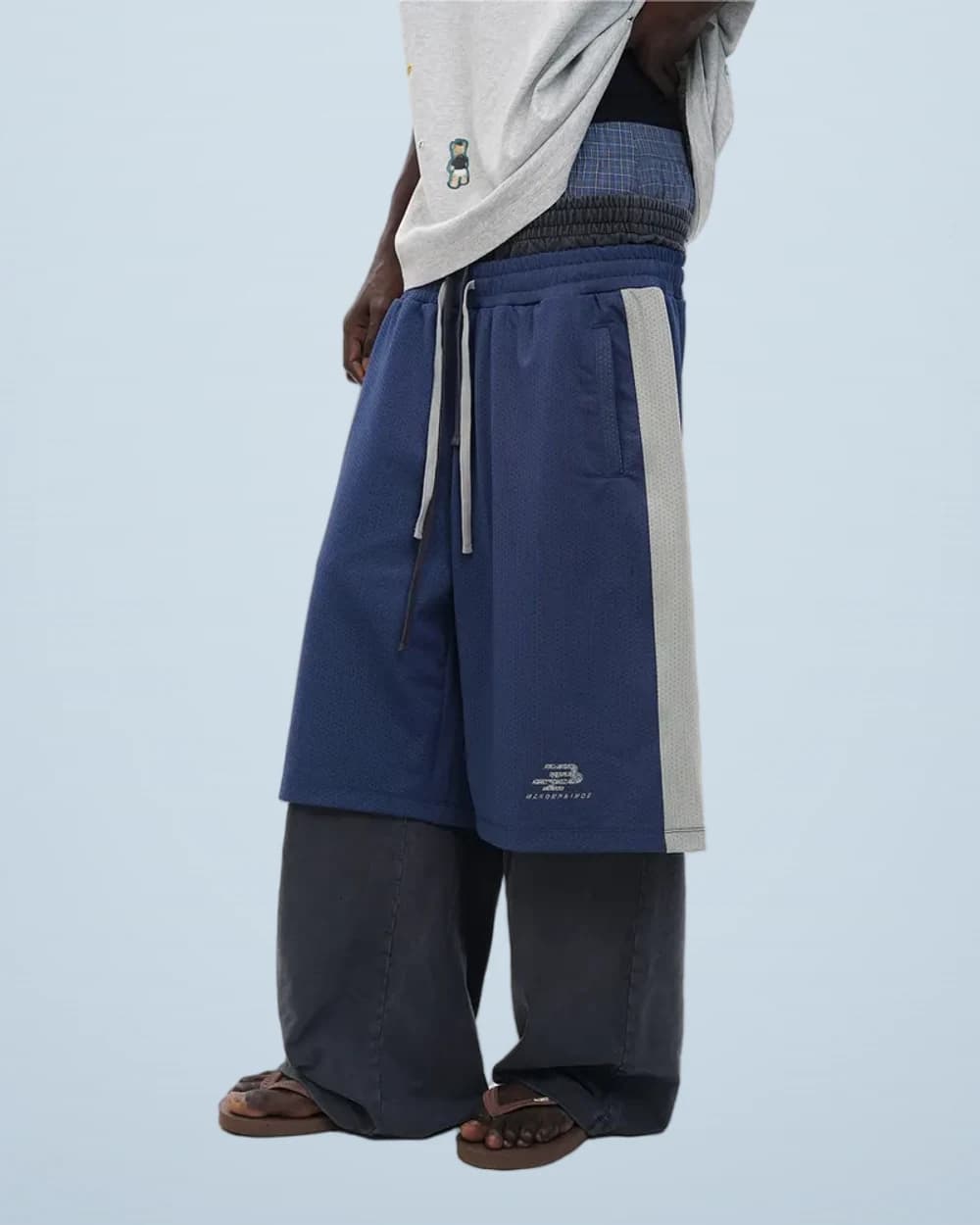 Super Club Multi-Material Reconstructed Pants