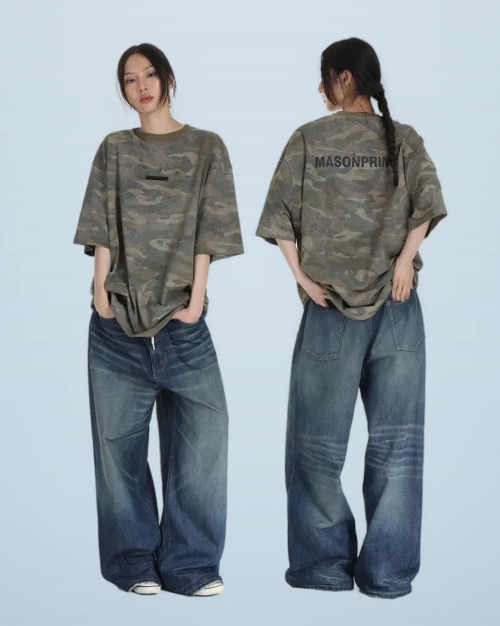 Silicone Y2K Faded Camo T-Shirt