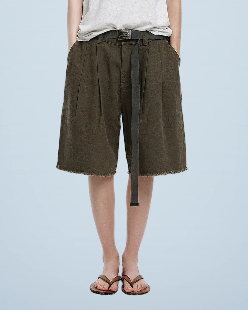 Super Club Tencel/Linen Double-Pleat Shorts