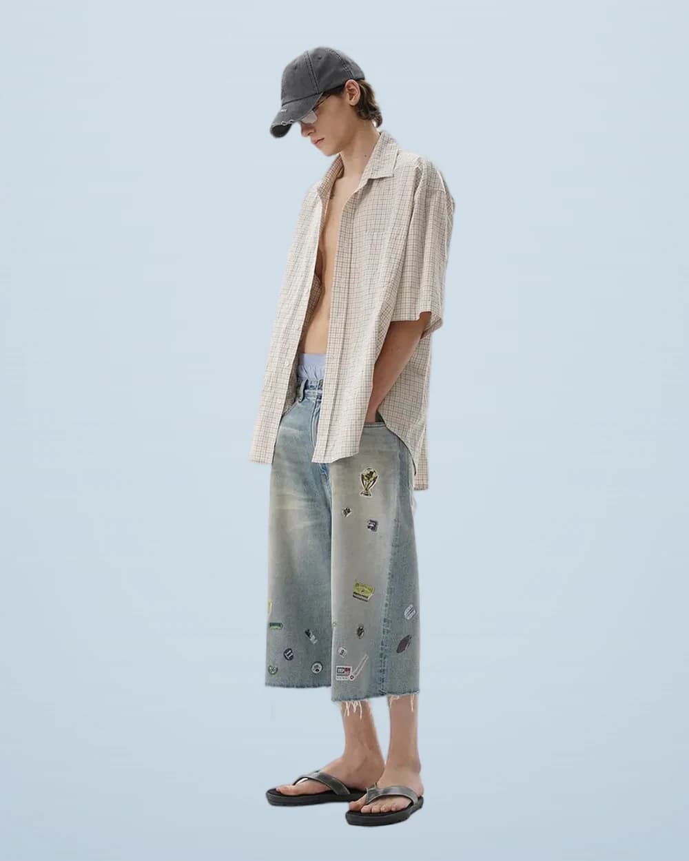 Unfinished Art Relaxed Cropped Denim