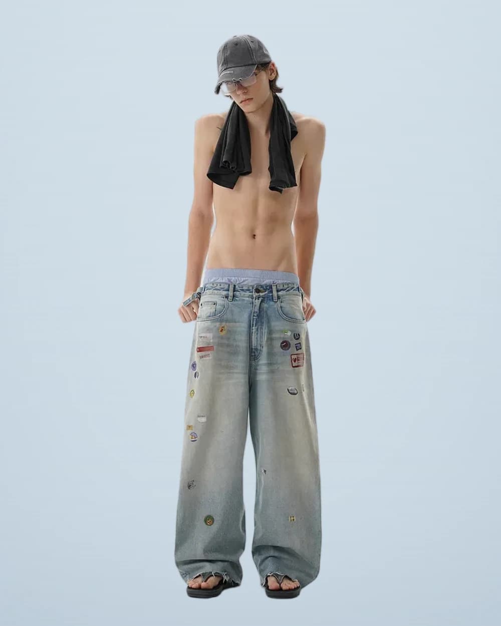Unfinished Art Relaxed Denim Pants