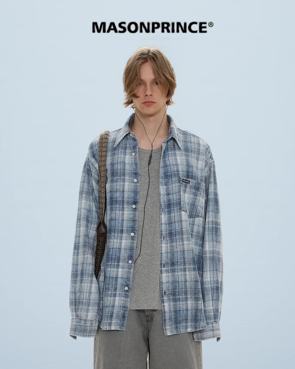 Vintage Plaid Oversized Cotton Shirt