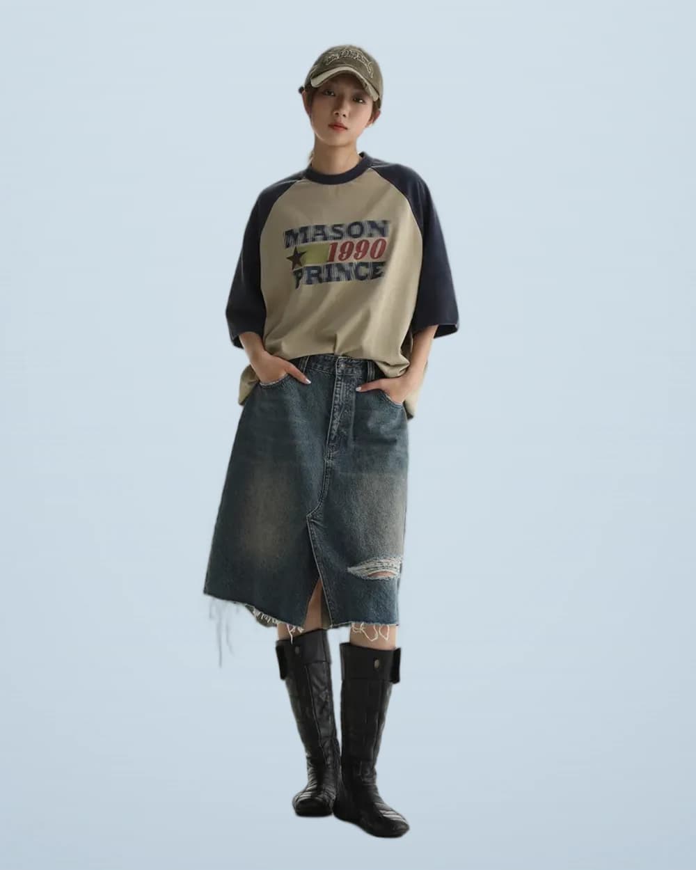 Dongshankou American Raglan T-Shirt