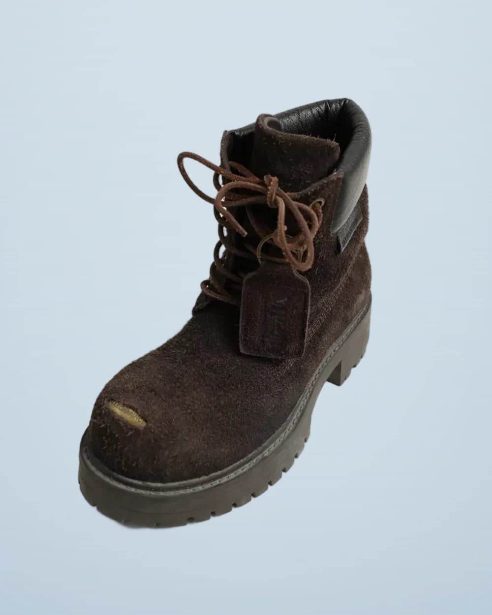 Chocolate Suede +7cm Height-Increasing Work Boots