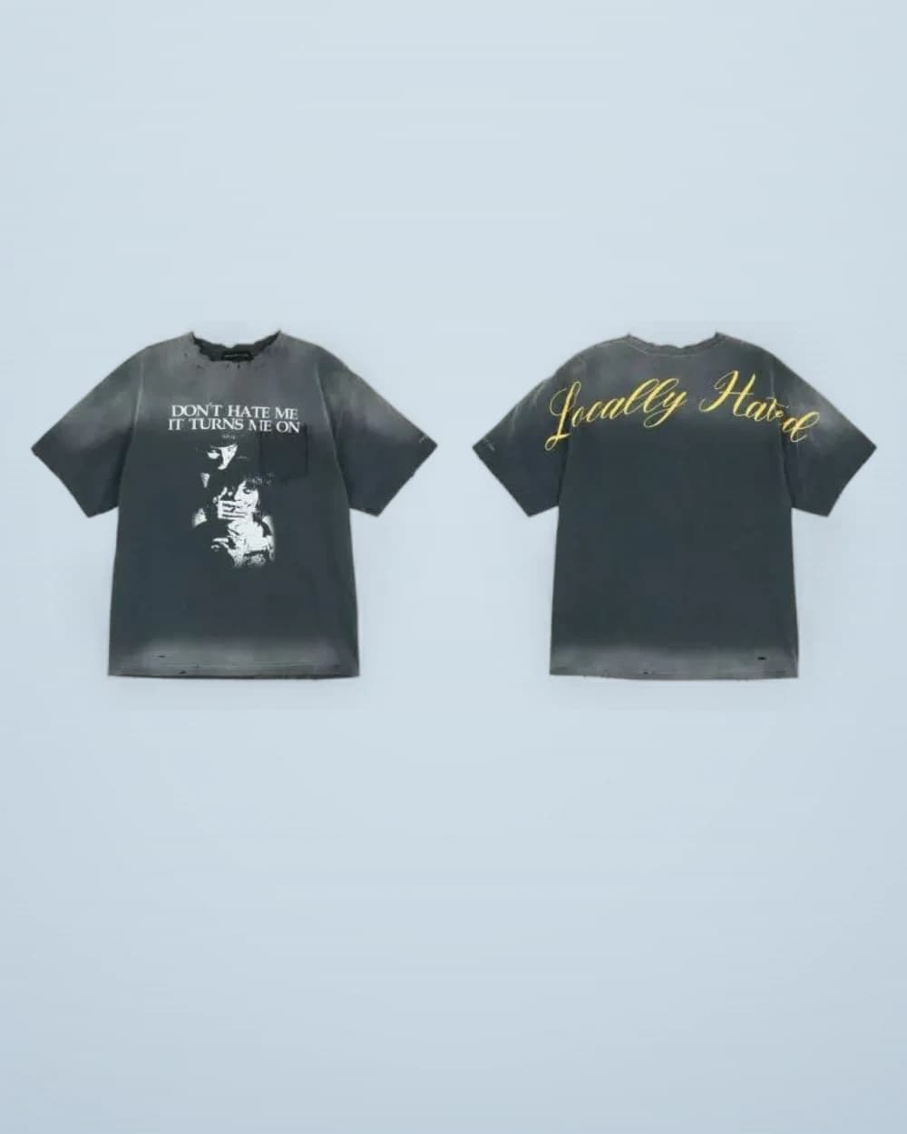 × Grailz Gradient Distressed Vintage Print Tee