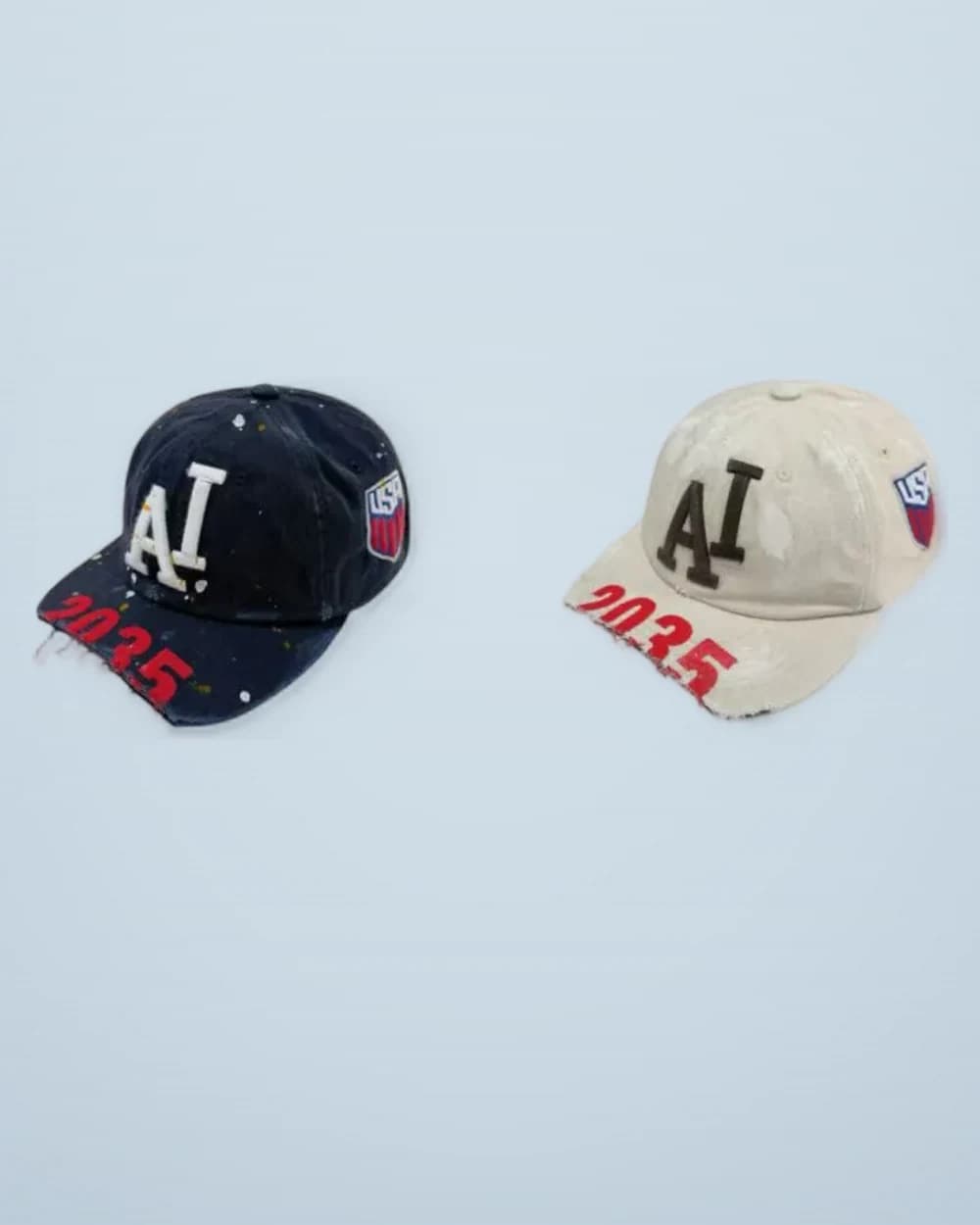 × Grailz Broken-Brim Distressed 2035AI Slogan Cap