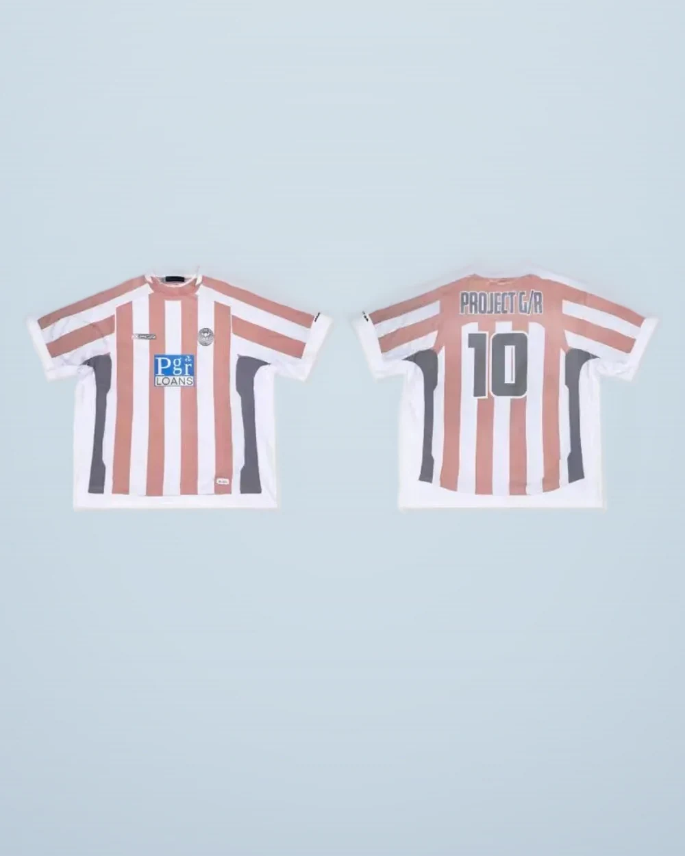 × Project G/R Striped Soccer Print Jersey