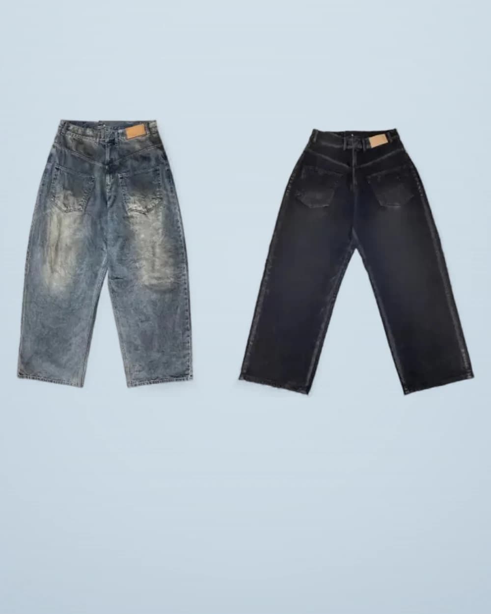 × Grailz Washed Wrinkled Denim Pants