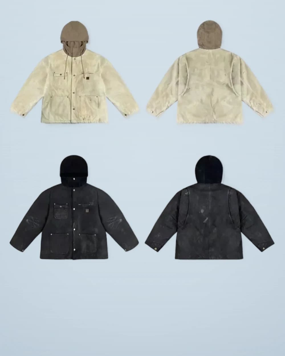 × Grailz Distressed Multi-Pocket Cargo Hooded Parka