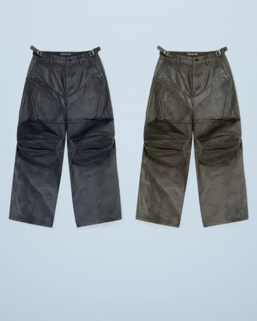 × Grailz Coated Waxed Moto Patchwork Pants