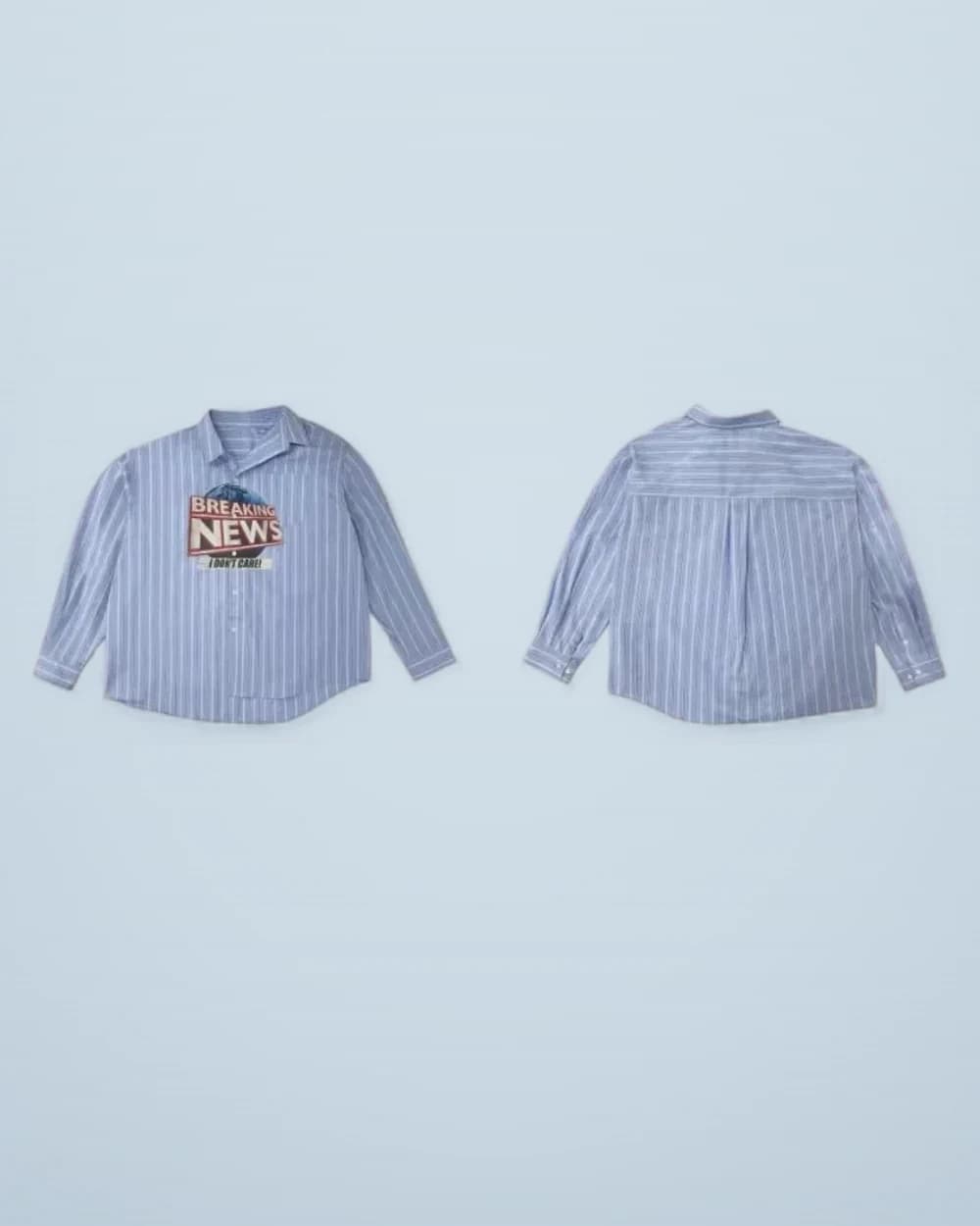 × Grailz Asymmetric Oversized Striped Shirt Jacket