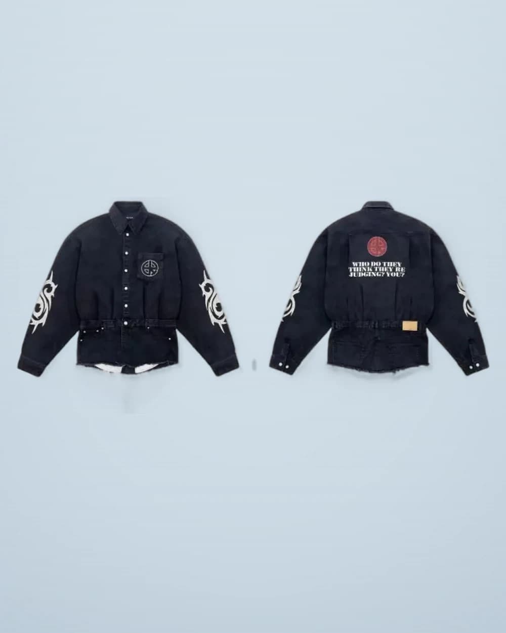 × Grailz Patchwork Distressed Denim Jacket