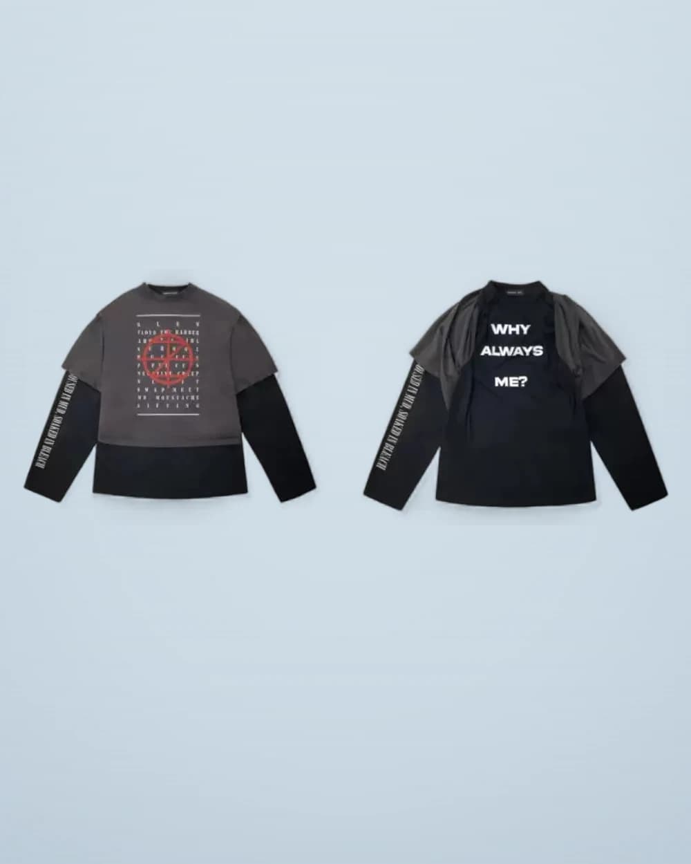 × Grailz Layered Washed Print Long-Sleeve Tee