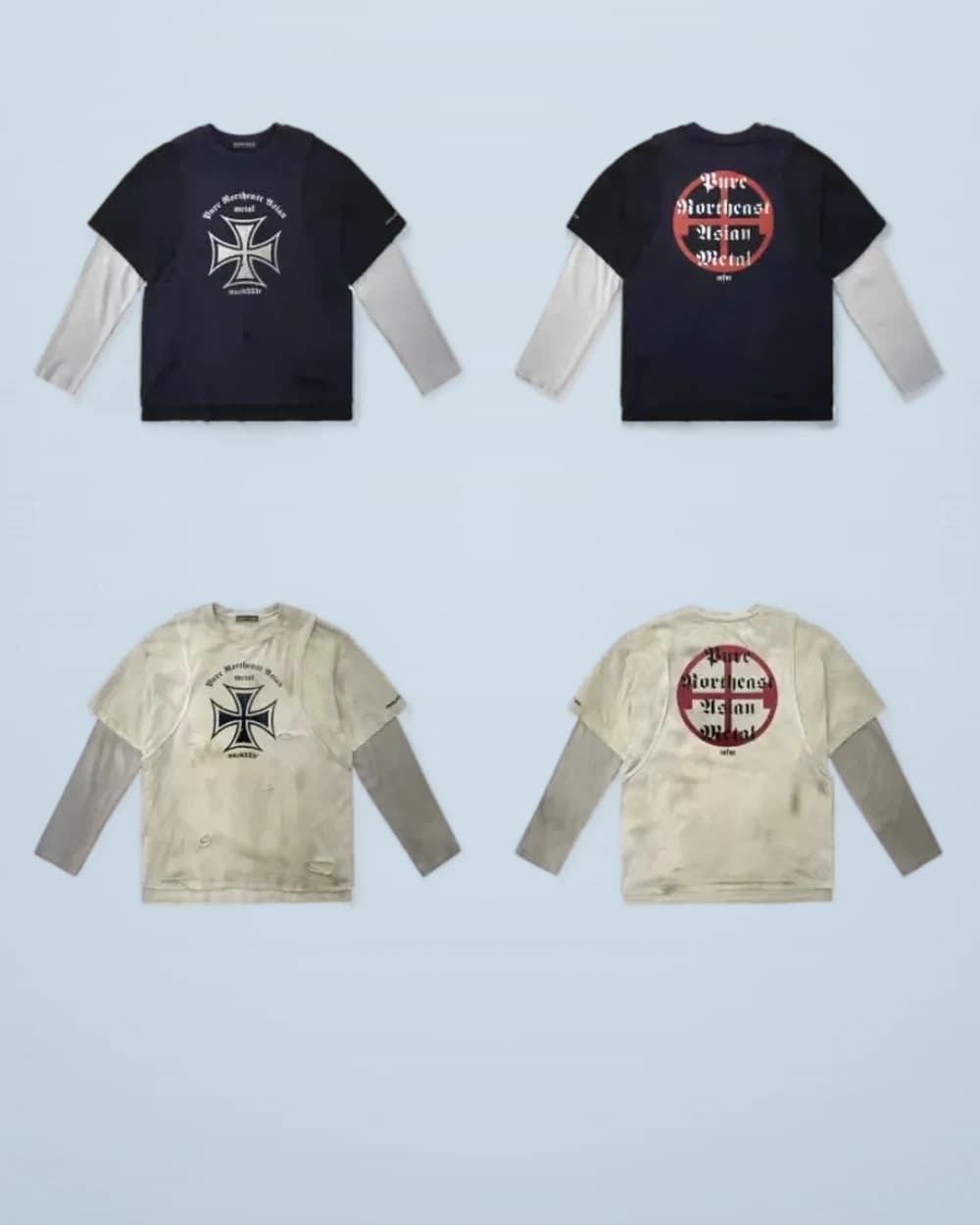 × Grailz × MFM333 Distressed Long-Sleeve Tee