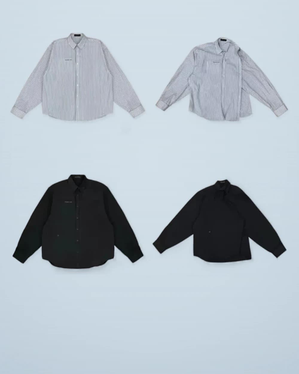 × Grailz Striped Twisted Shirt Jacket