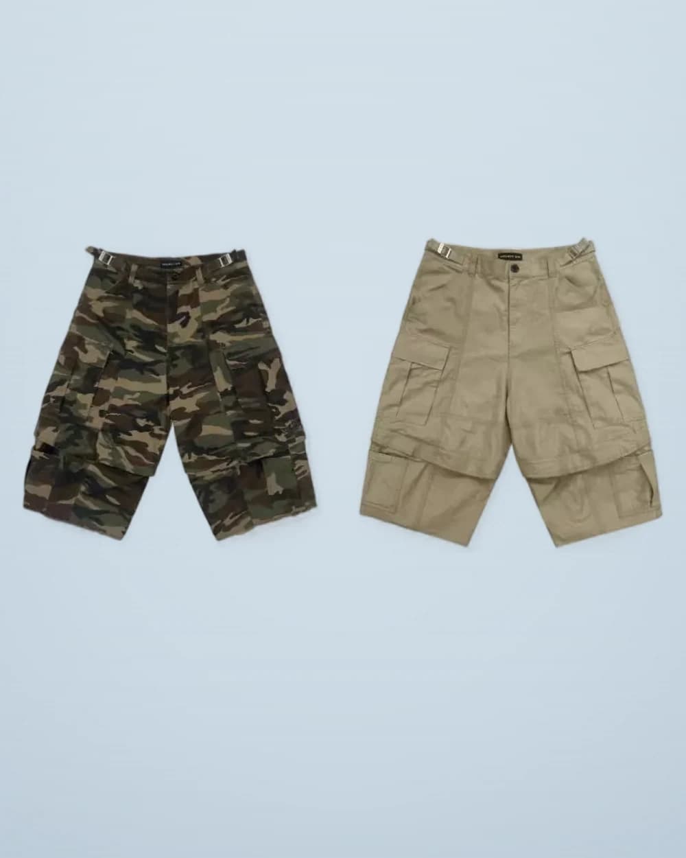 × Grailz Multi-Pocket Camo Techwear Cropped Pants