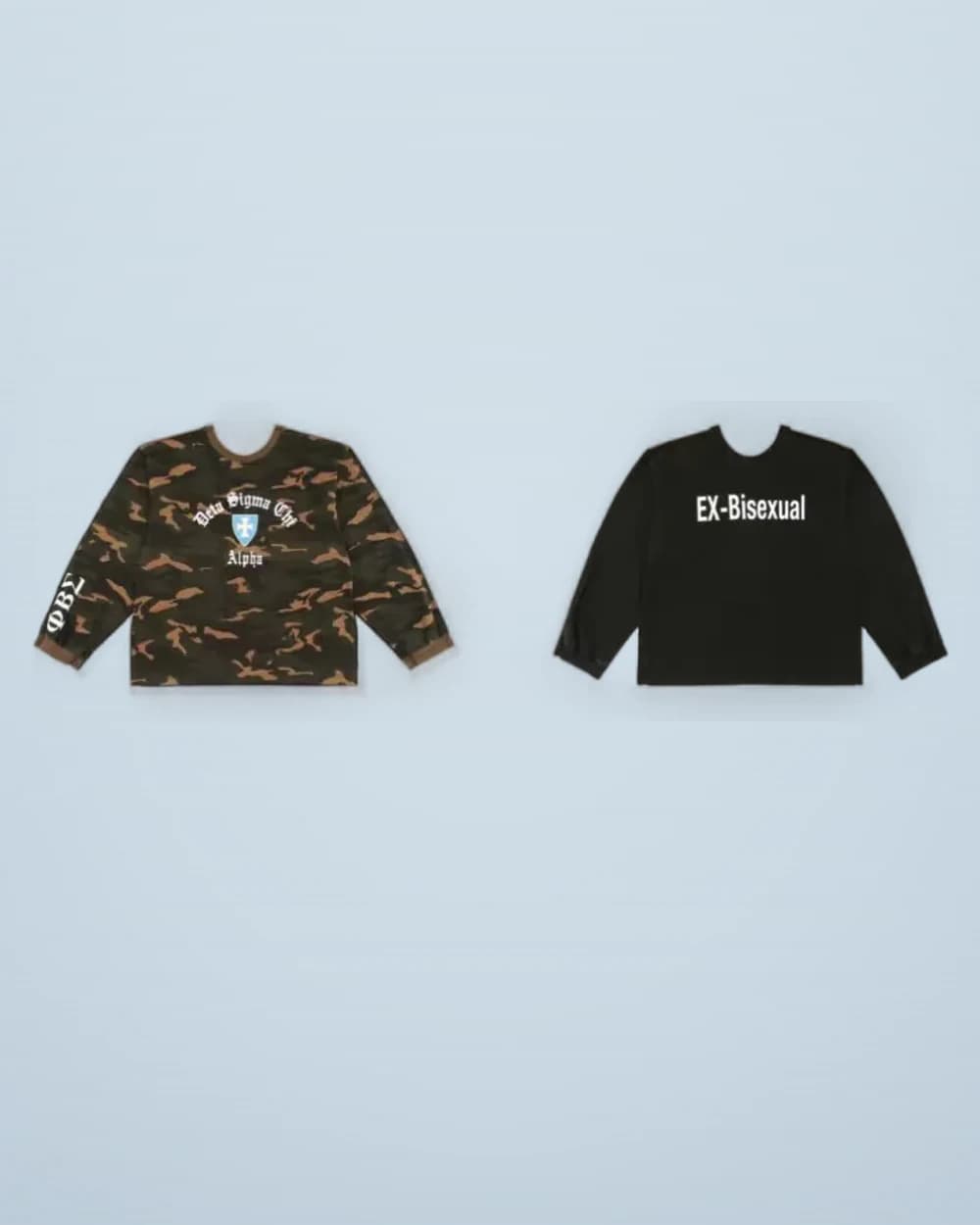 × Grailz Spliced Gothic Cross Camo Long-Sleeve Tee