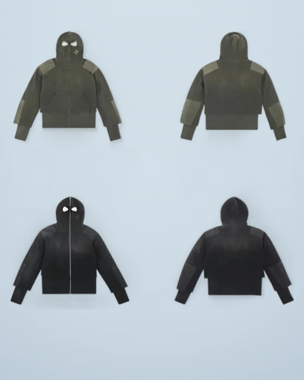 × Grailz Balaclava Patchwork Cross Zip Jacket