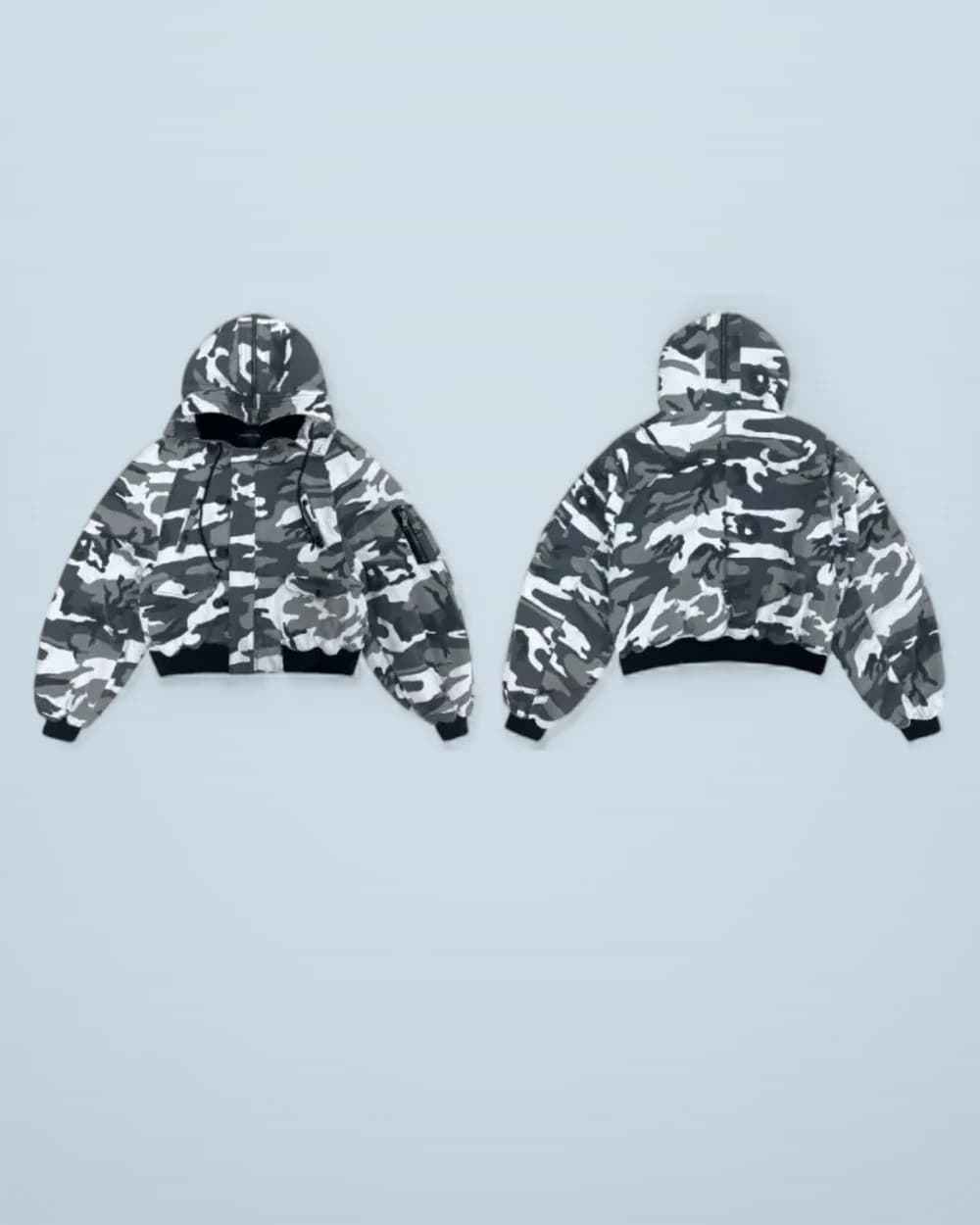 × Grailz N2B Washed Camo Hooded Padded Jacket