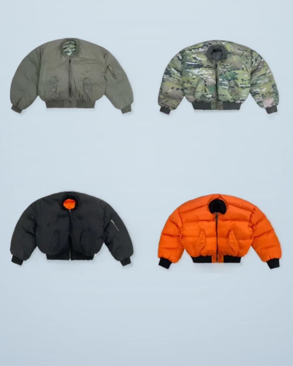 × Grailz Reversible Camo Distressed Bomber Jacket