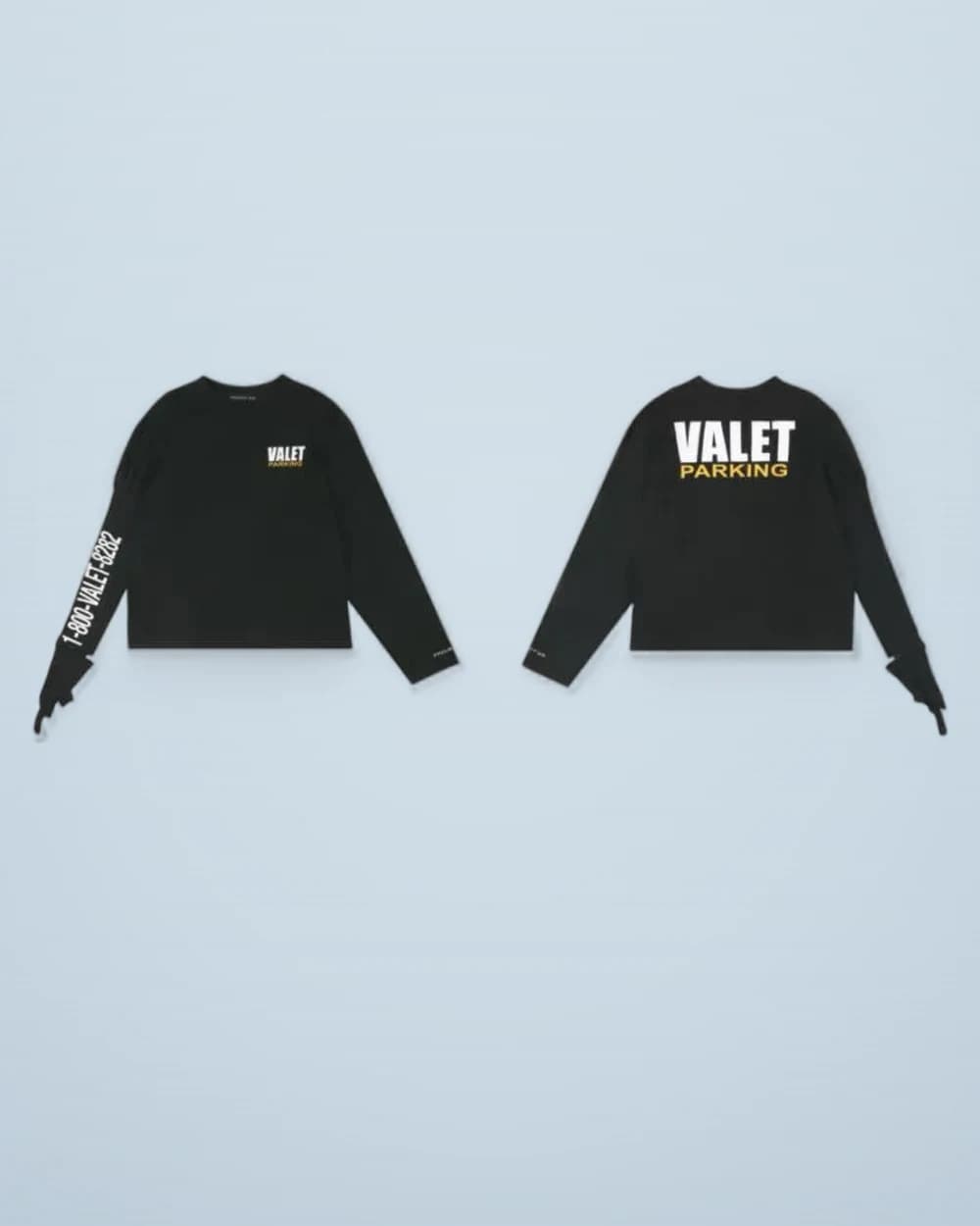 × Grailz Glove-Sleeve Slogan Print Long-Sleeve Tee