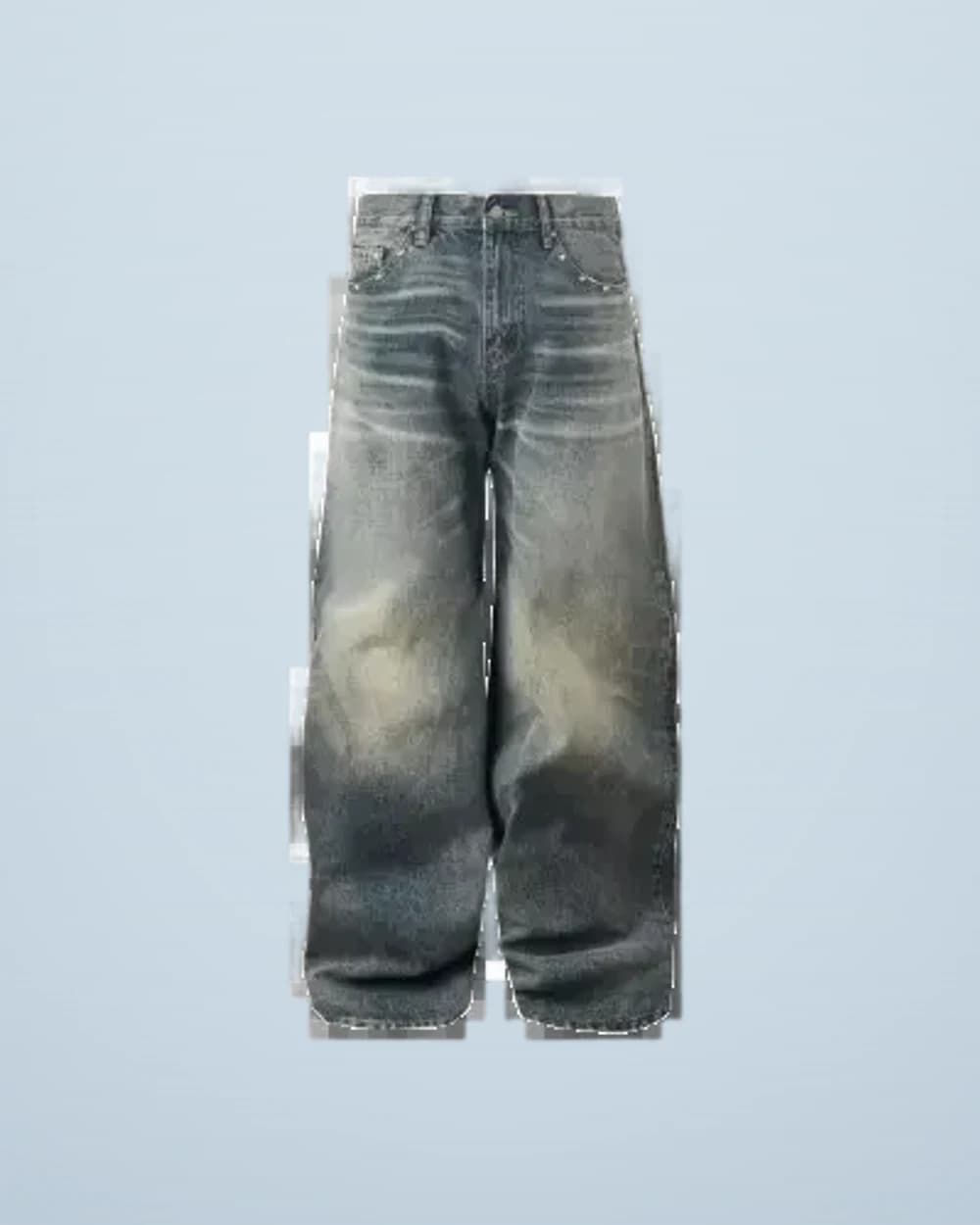 Washed Vintage Wide-Leg Jeans