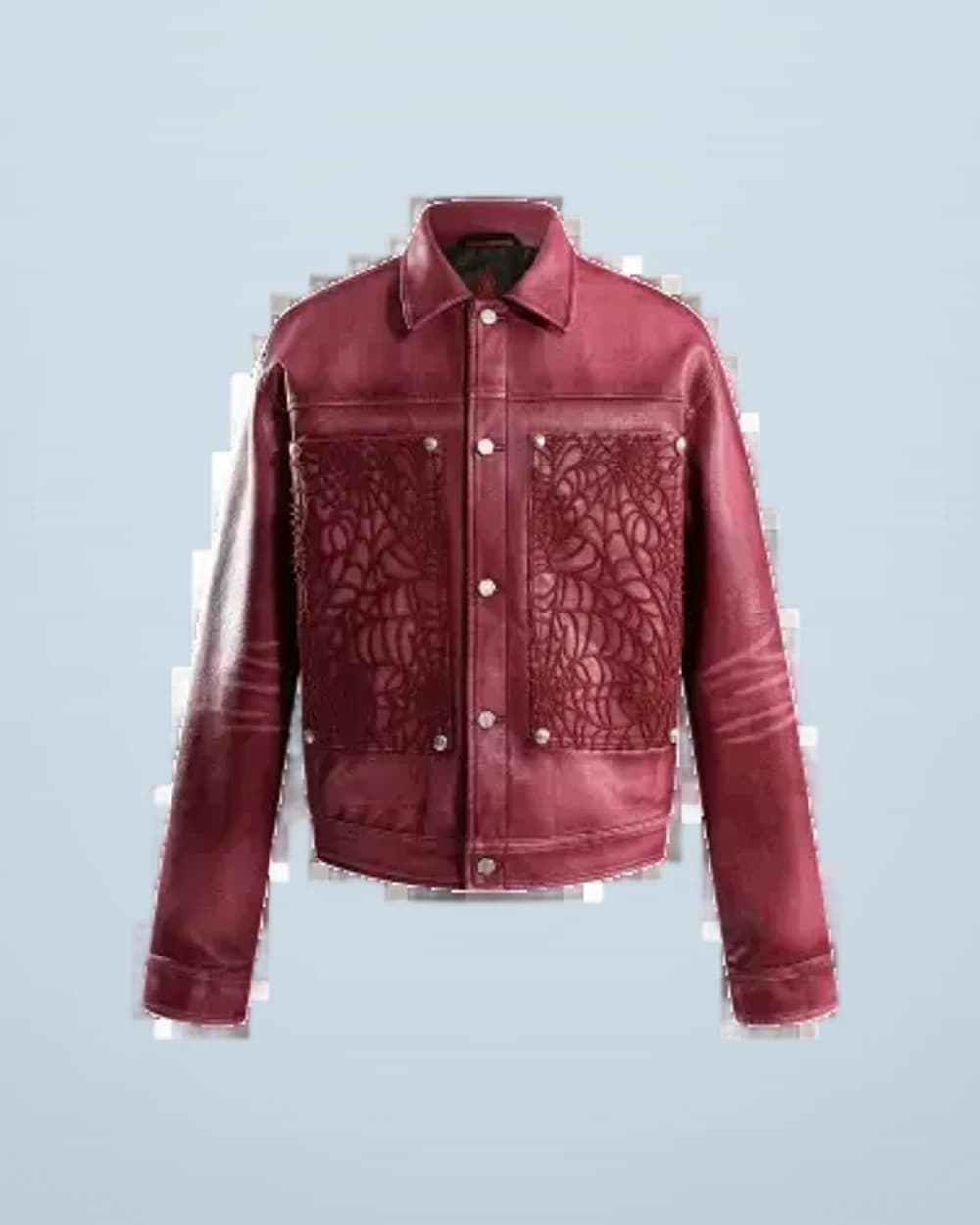Blood Moon Spiderweb Leather Jacket