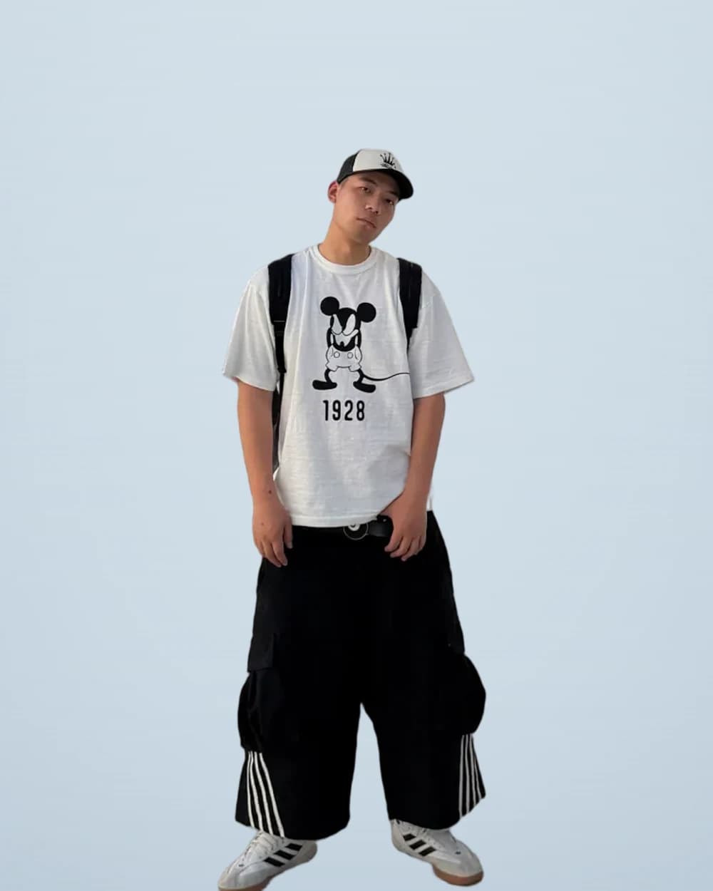 Washed Vintage Patchwork Distressed Cargo Shorts