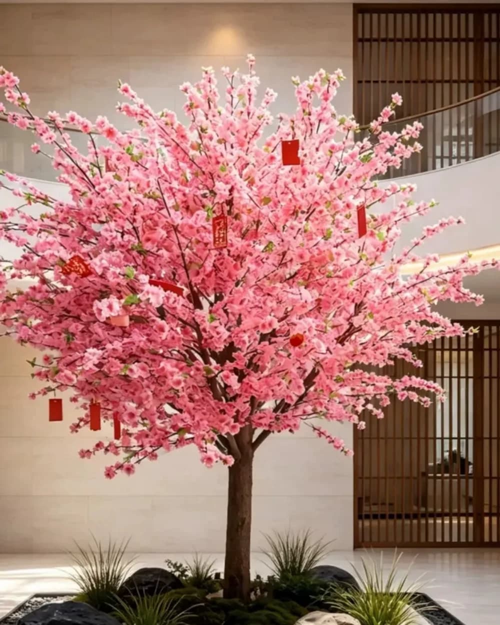 Artificial Cherry & Plum Blossom Wishing Tree
