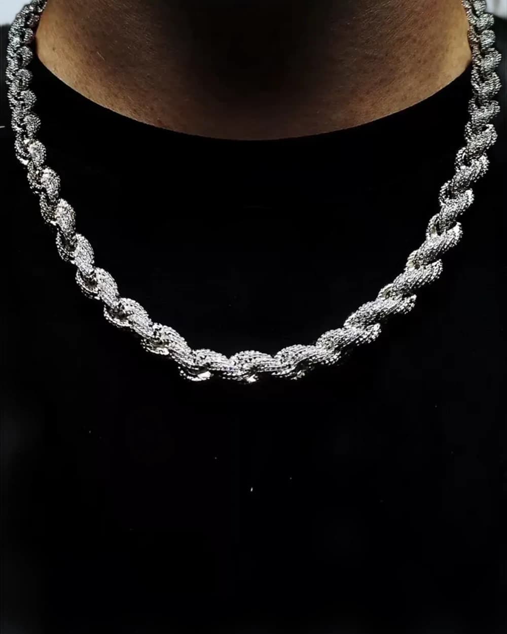 8mm Diamond Twist Chain Necklace