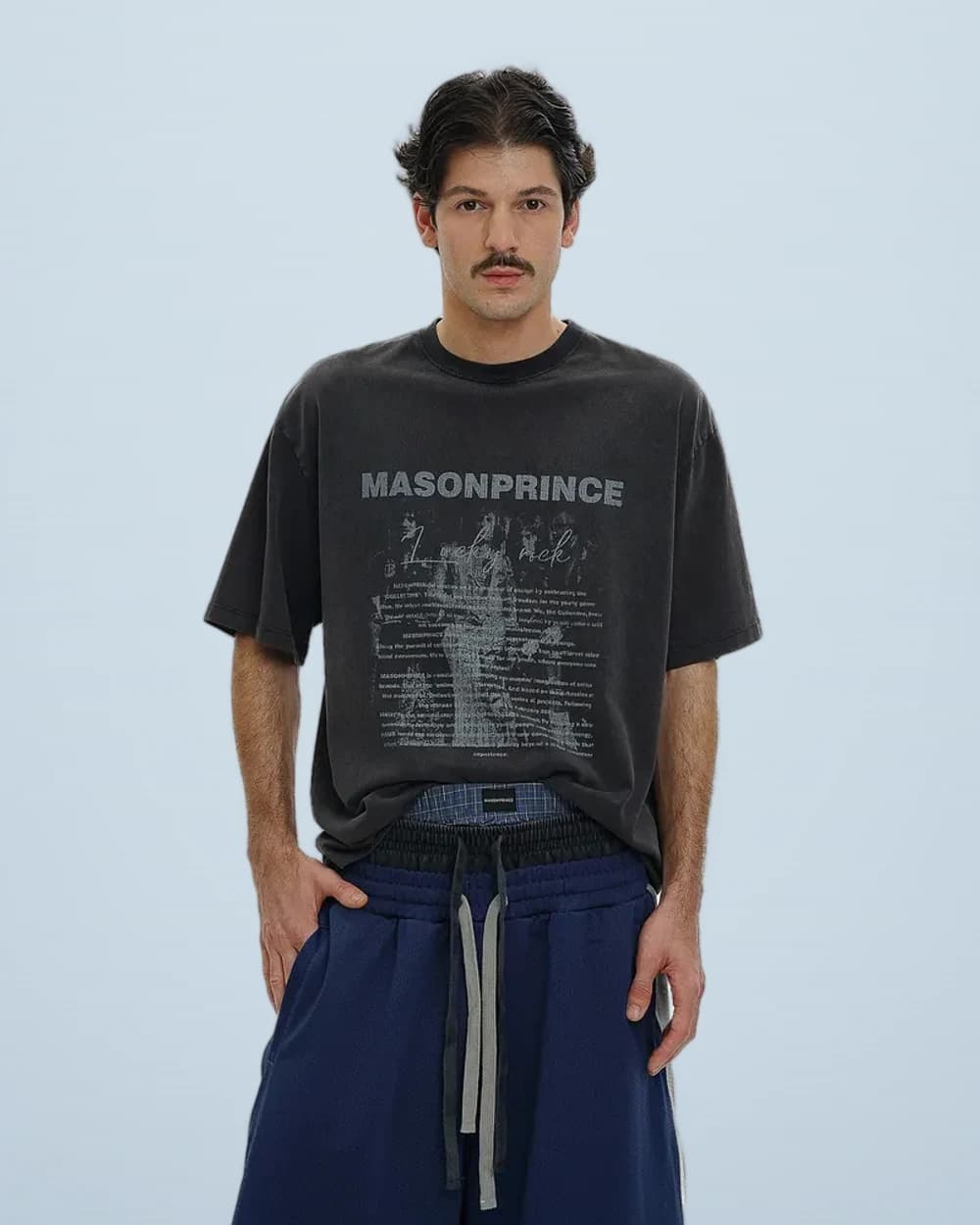Garment-Dyed Rock Print T-Shirt