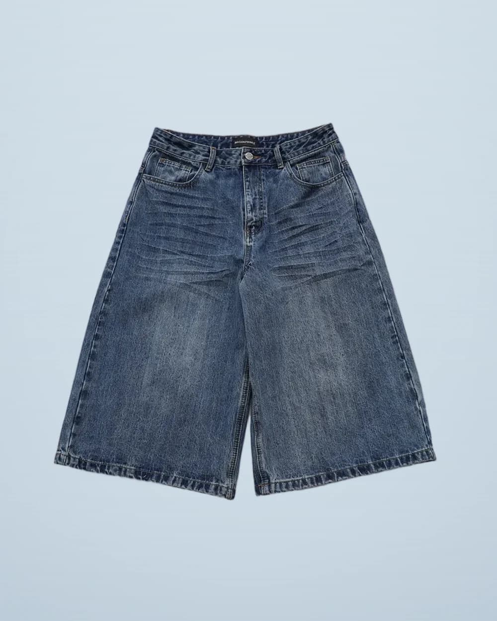 Slub-Knit A-Line Denim Pants